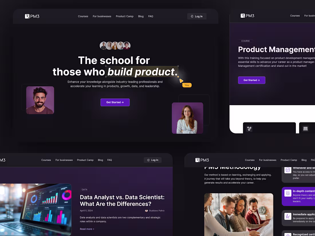 Cover image for Product Management Education Platform Website