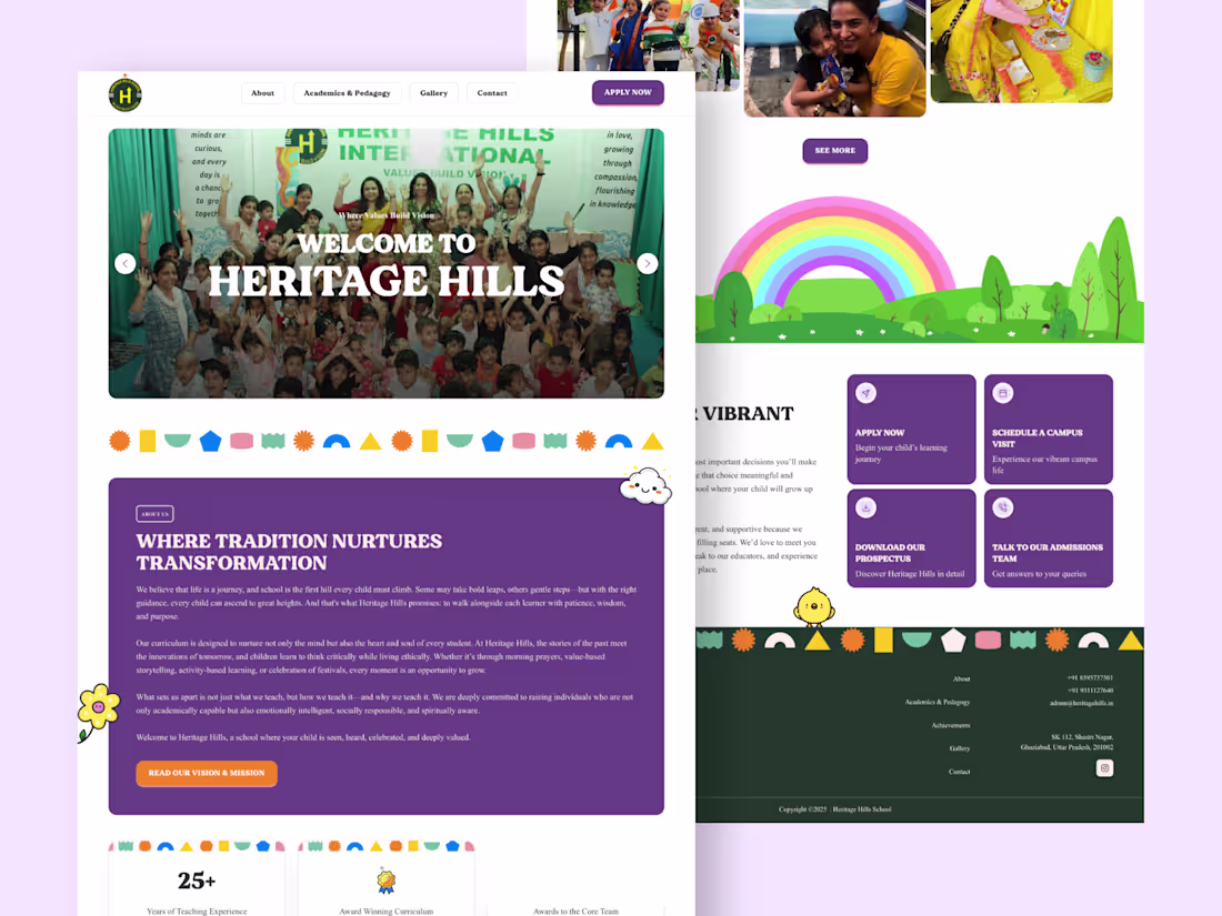 Cover image for Heritage Hills School Website Development