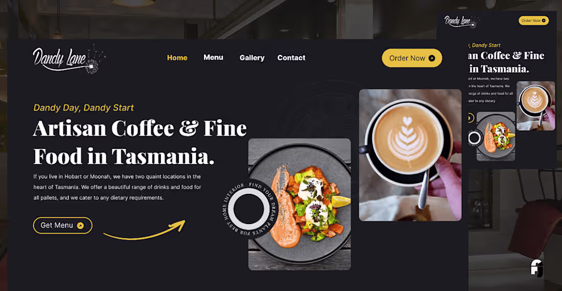 Cover image for Dandy Lane Cafe Web Design