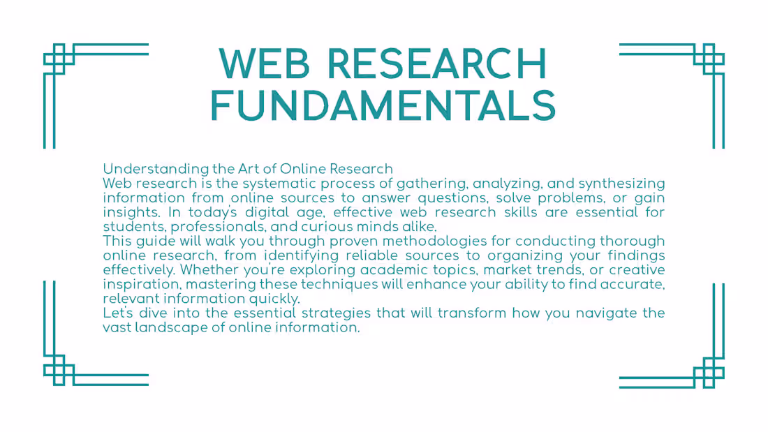 Cover image for 🔍 Web Research Sample
I conducted