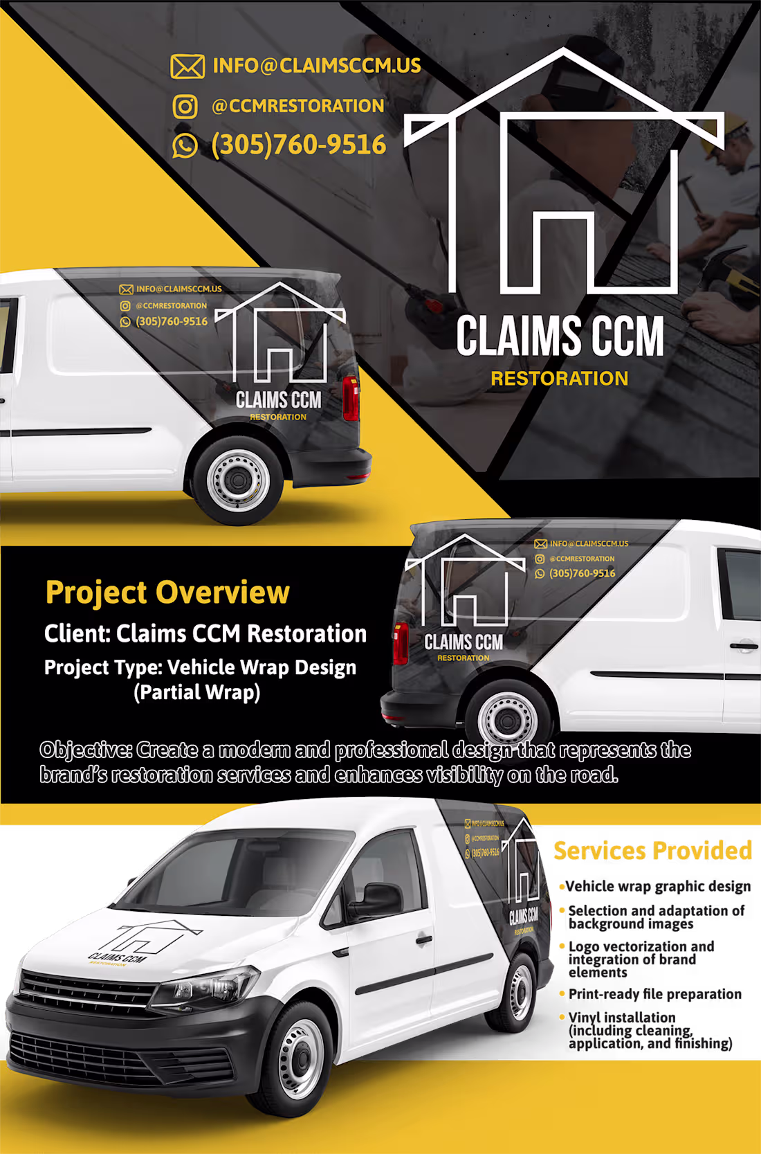 Cover image for Vehicle Wrap Design for Claims CCM Restoration