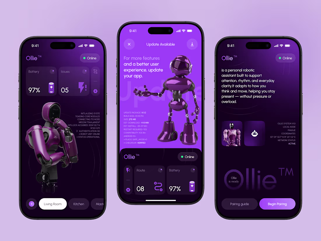Cover image for AI Robot Assistant App UI/UX