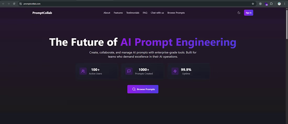 Cover image for PromptCollab – Discover, Share & Collaborate on AI Prompts