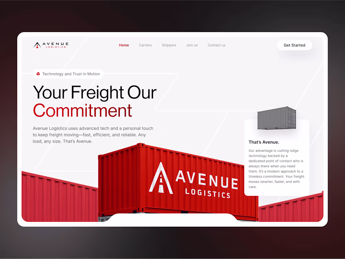 Cover image for Avenue Logistics – Landing Page Variations