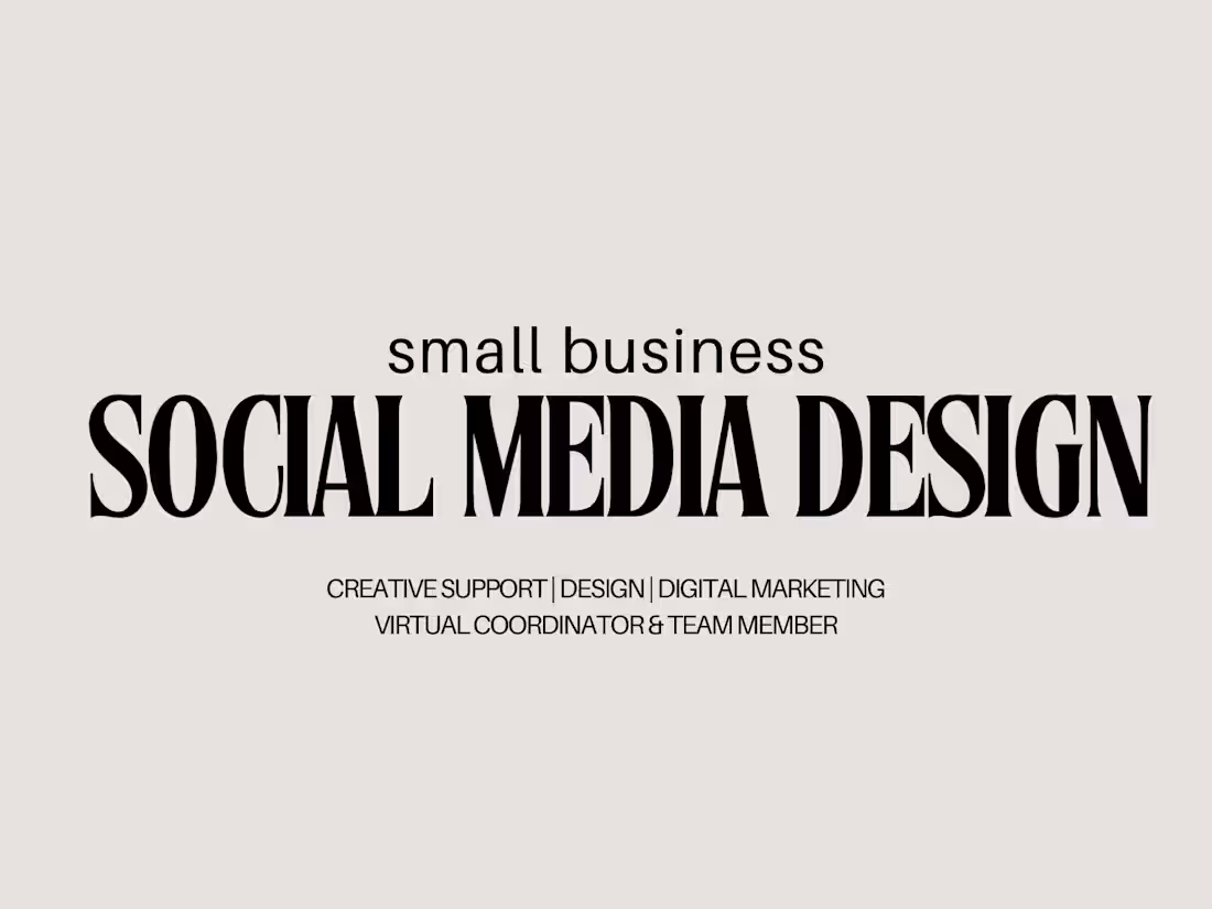 Cover image for Social Media Design (Instagram, Pins, LinkedIn) | Small Business
