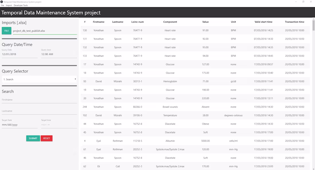 Cover image for Temporal Data Maintenance System