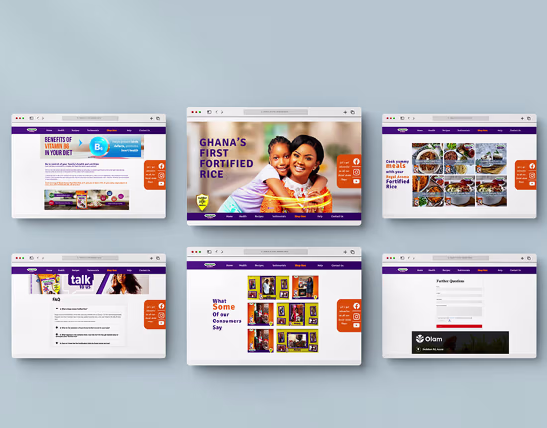 Cover image for Royal Aroma micro site :: Behance