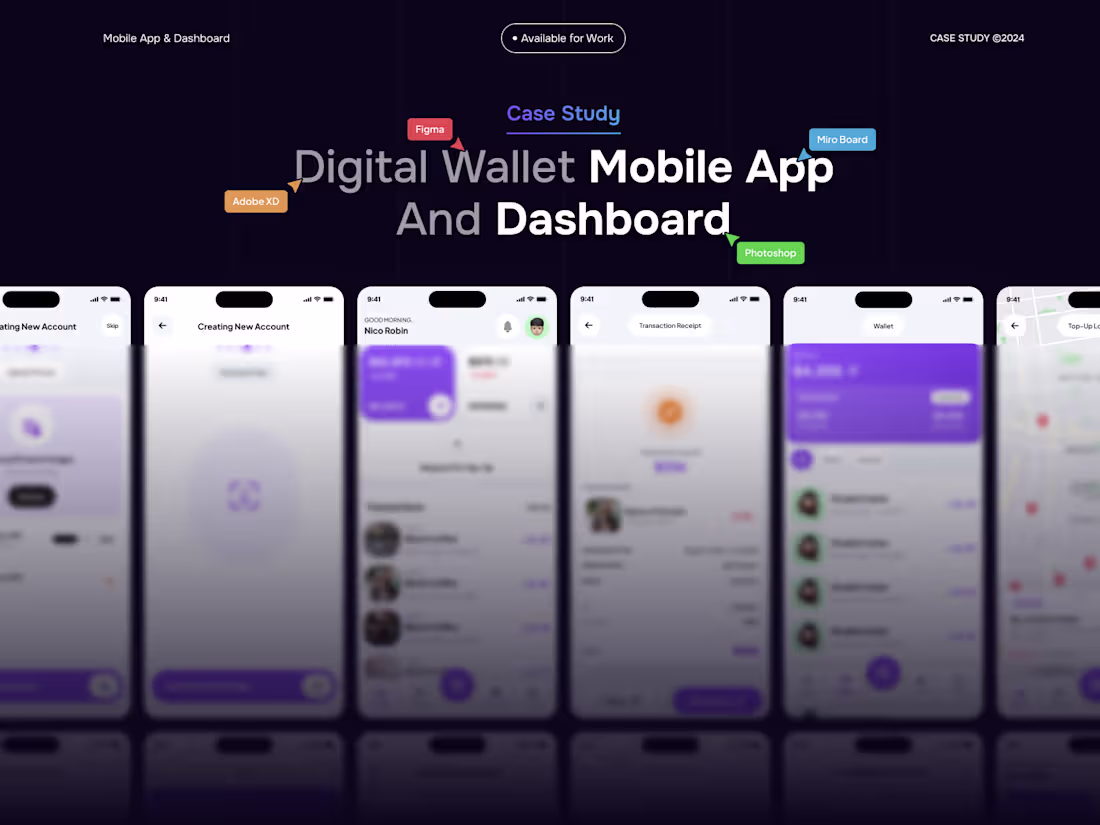 Cover image for Digital Wallet Fintech Mobile App - UIUX Case Study