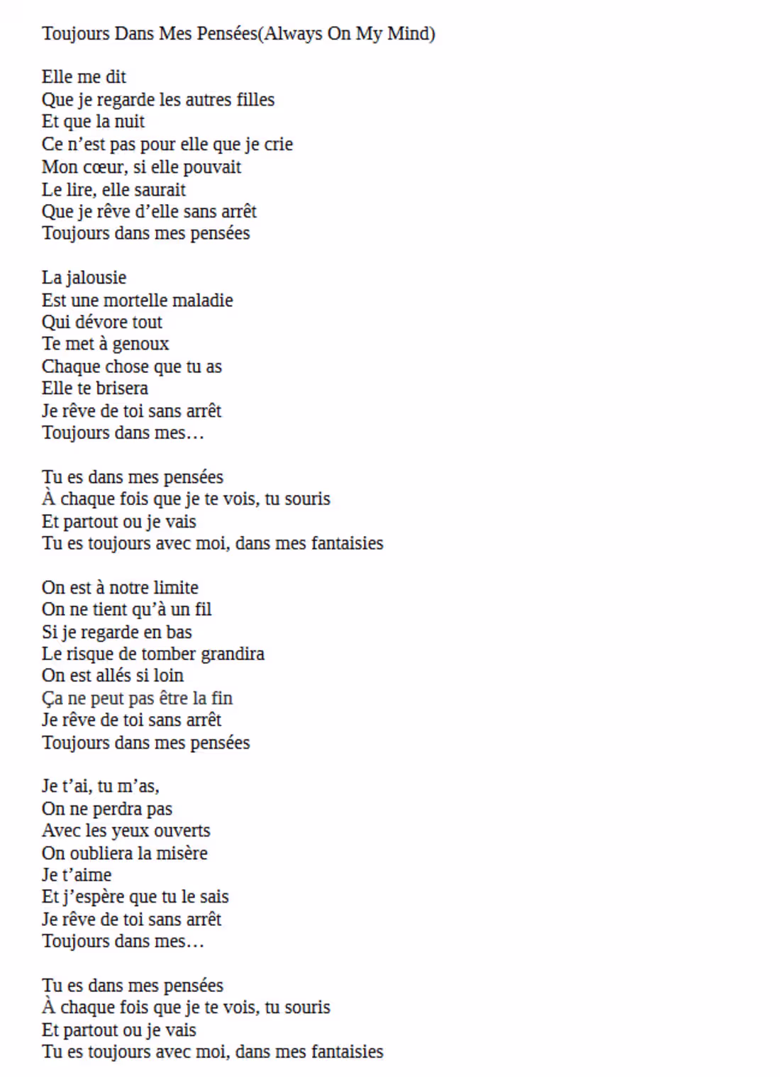 Cover image for Lyrics I translated from English to French w/explanations