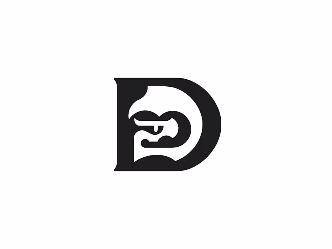 Cover image for Letter D dragon typography logo