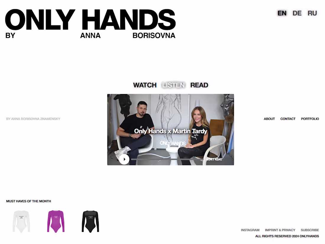 Cover image for Full Stack Web Development for OnlyHandsByAnna