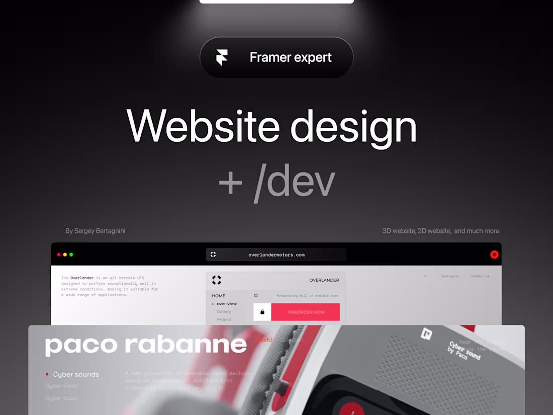 Cover image for Framer Website design + development 