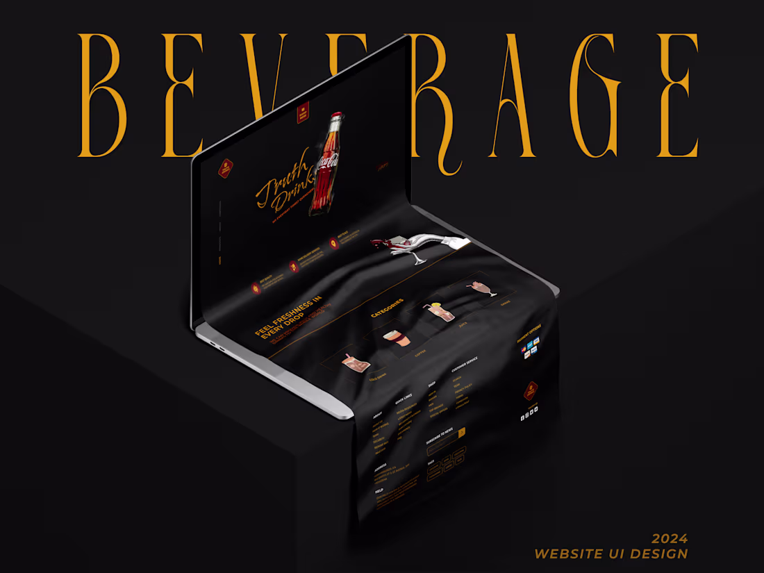 Cover image for Beverage Company Landing Page UI Design 