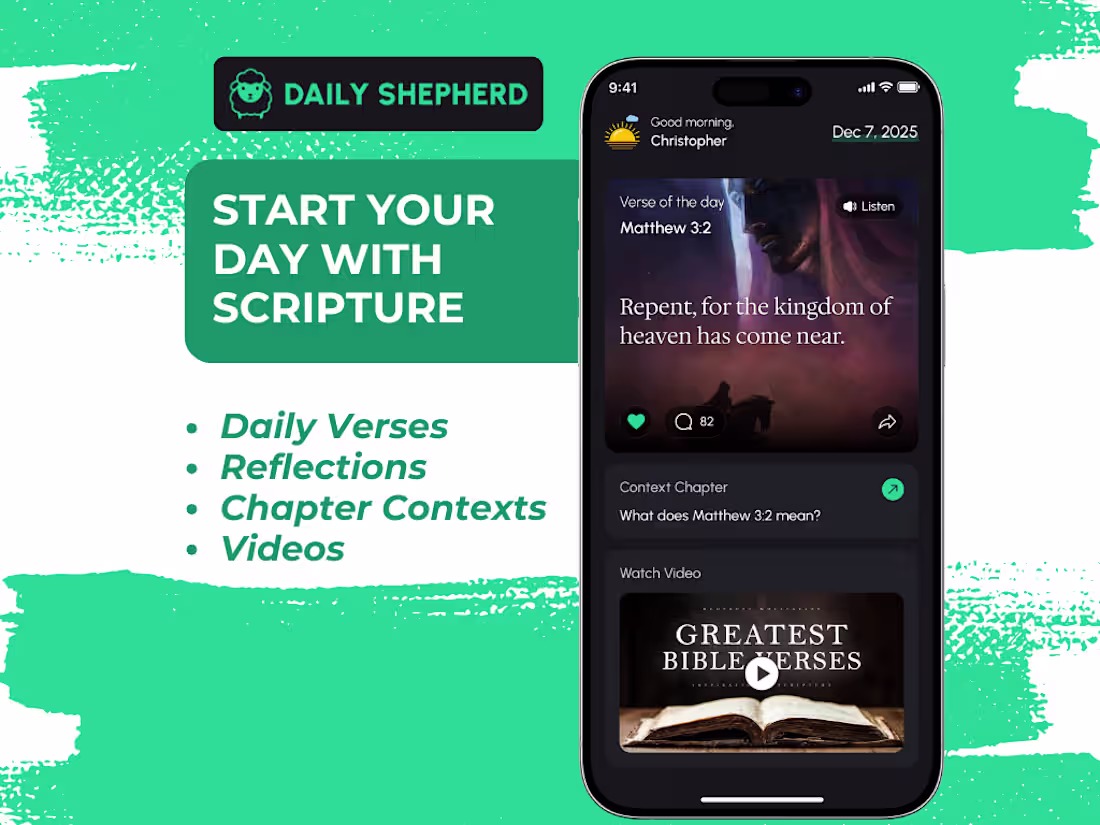 Cover image for Daily Shepherd: Spiritual Wellness App