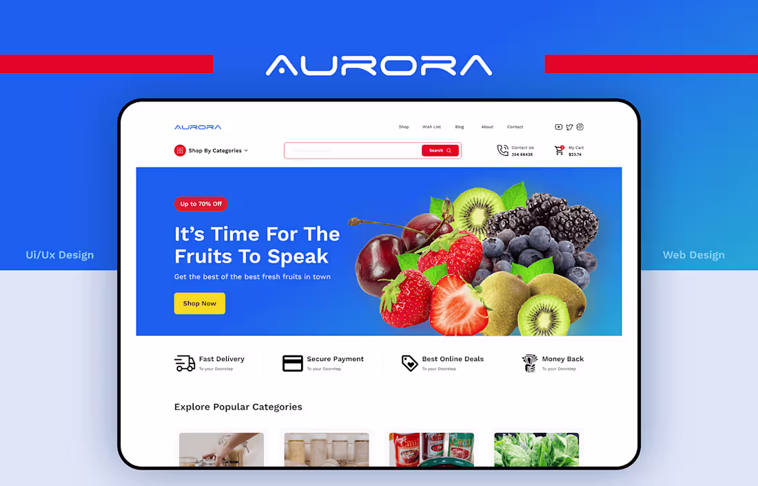 Cover image for Aurora - Ecommerce Web Design