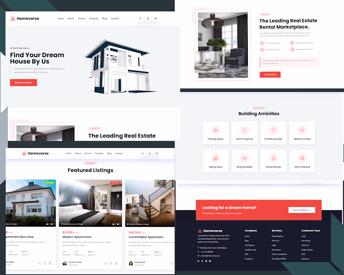 Cover image for Landing Web Page For A "Real-Estate Company"