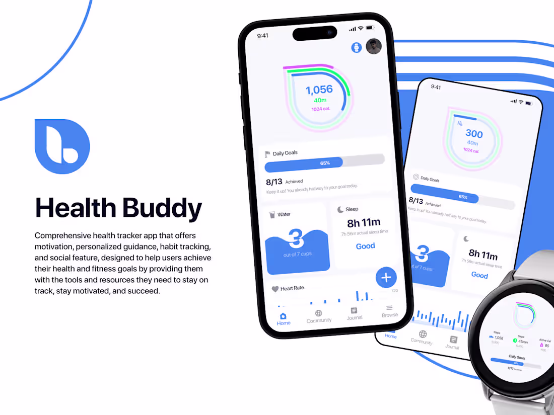 Cover image for Health Buddy - Health Tracker App