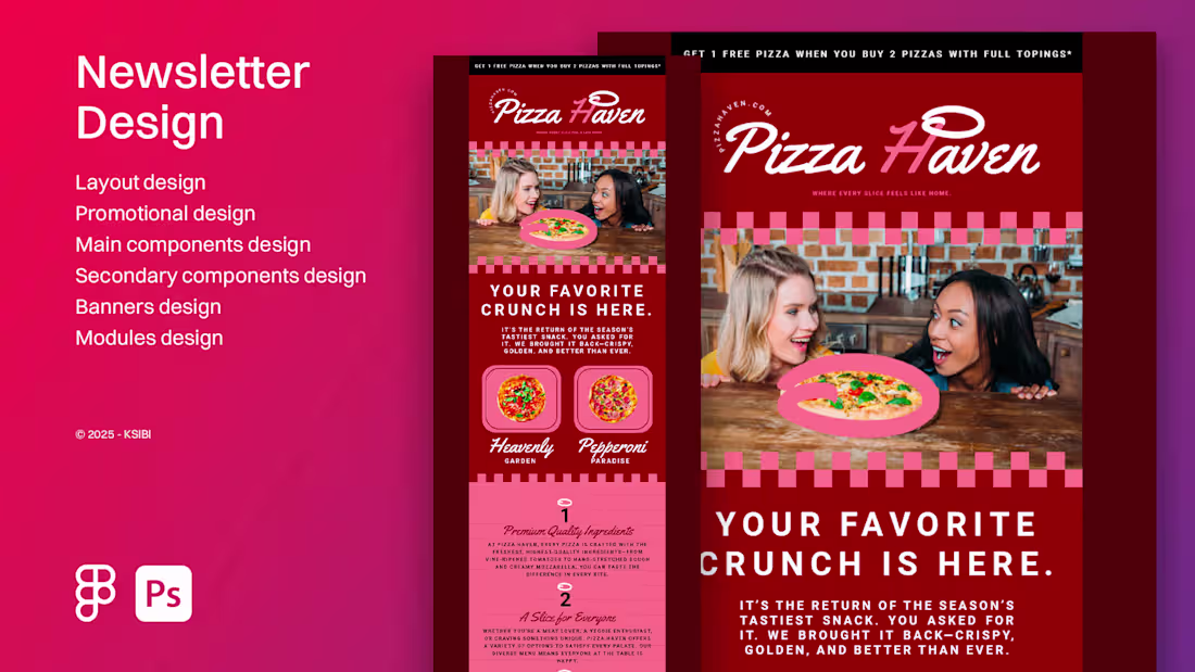 Cover image for Pizza Haven | Newsletter Design
