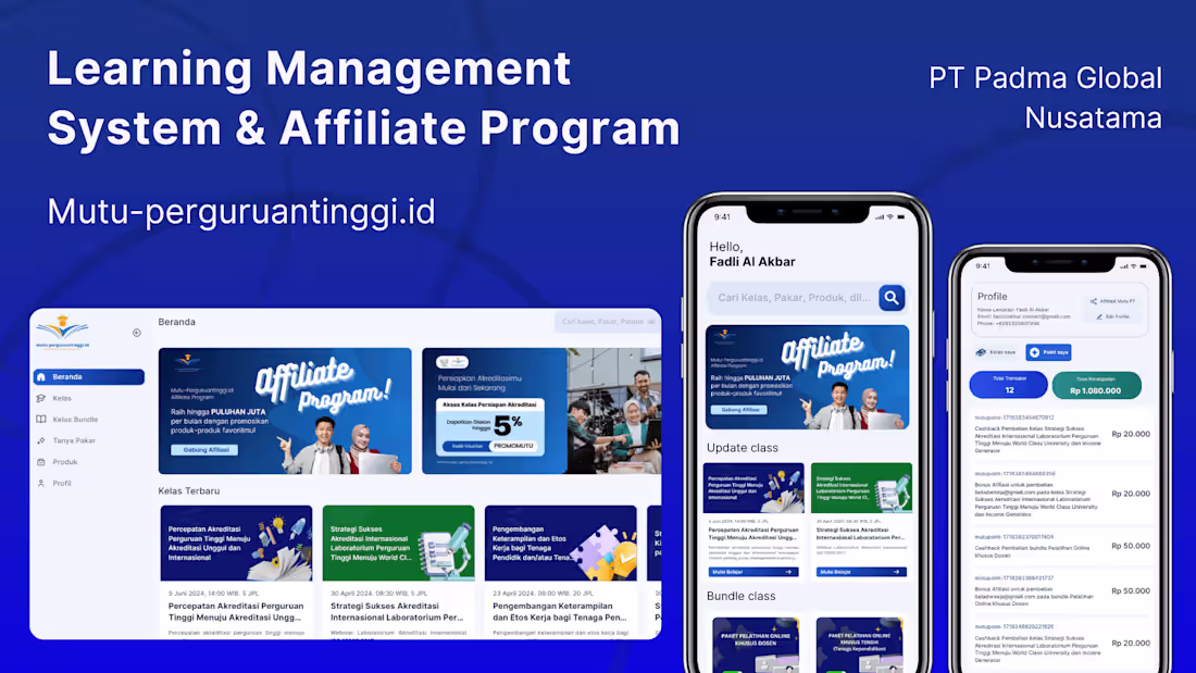 Cover image for Learning Management System & Affiliate Program