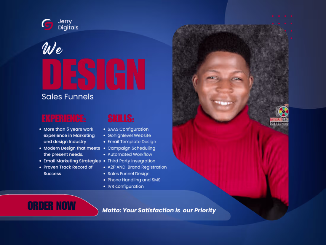Cover image for I will Design gohighlevel website saas sales funnels