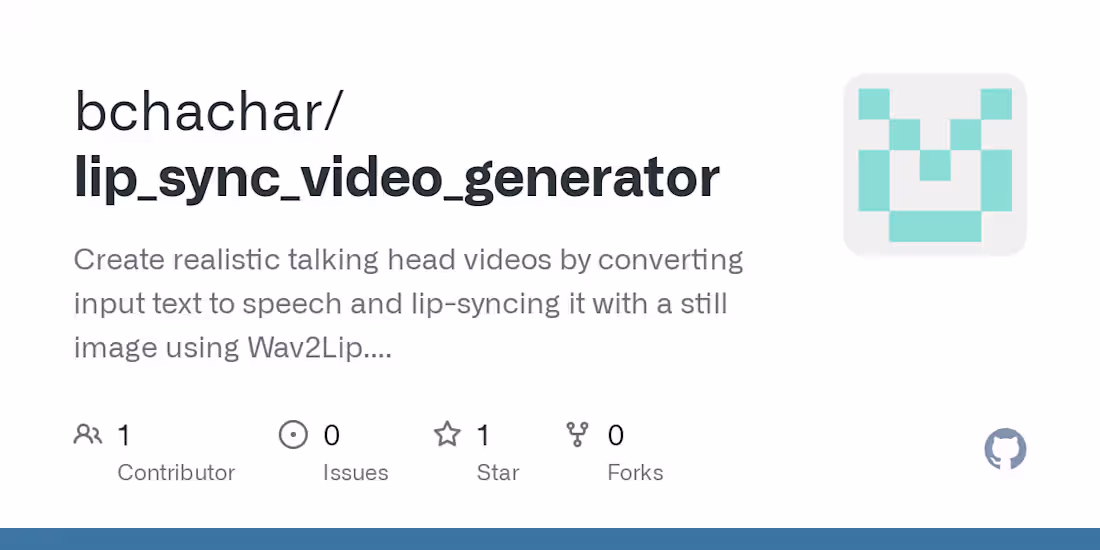 Cover image for Wav2Lip Video Generation Pipeline