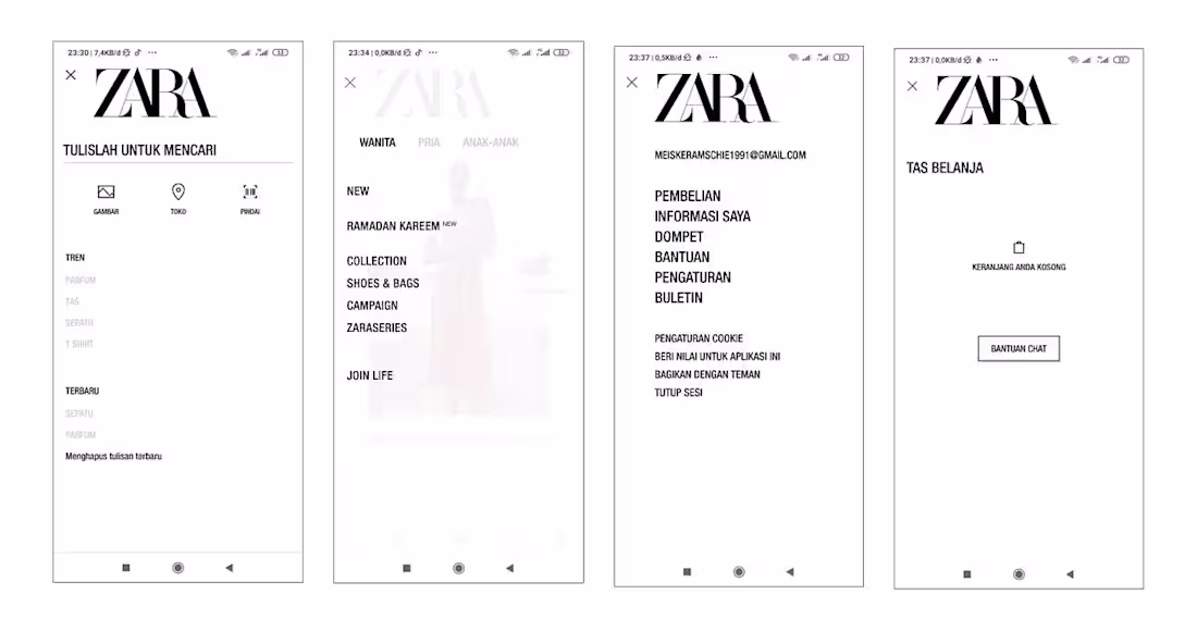 Cover image for Redesign Zara app ( user flow — wireframe part two)