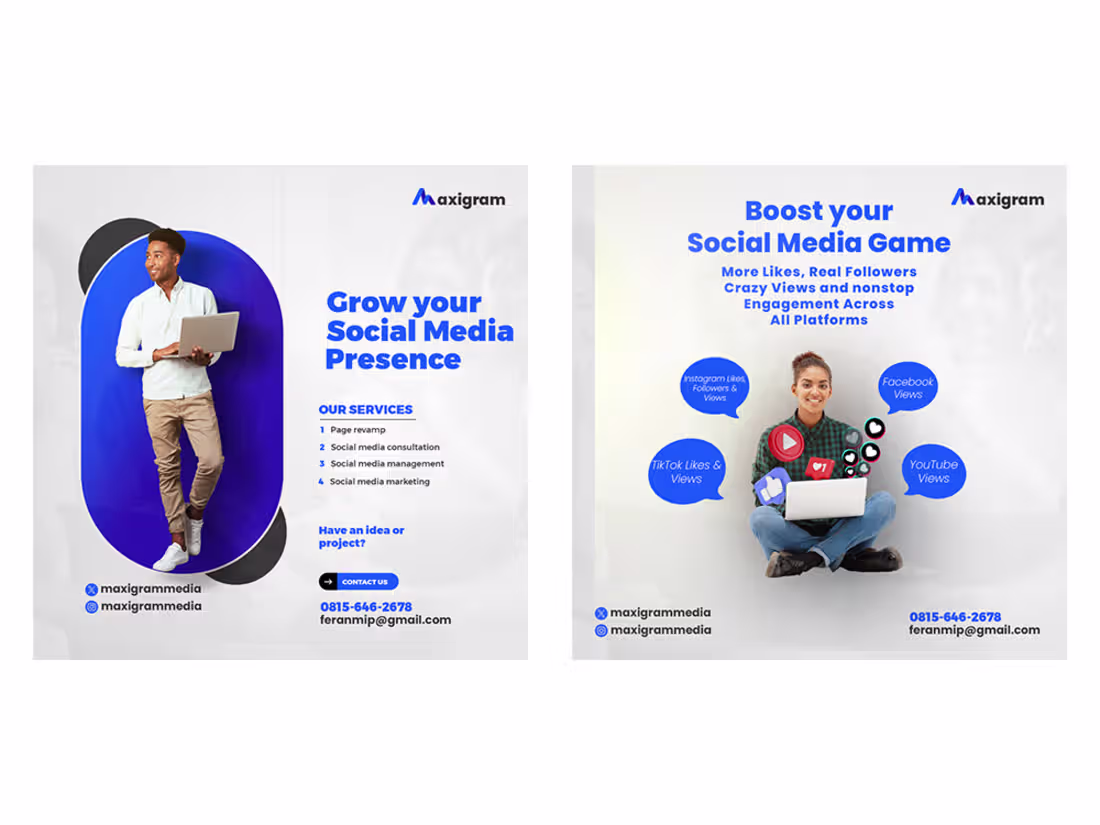 Cover image for MAXIGRAM – SOCIAL MEDIA SERVICE PROMOTION