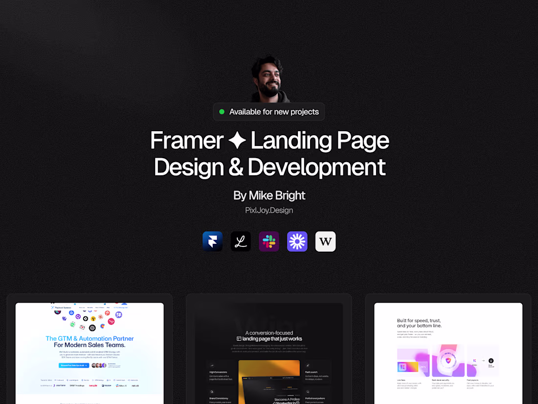 Cover image for Framer ✦ Landing Page Design & Development