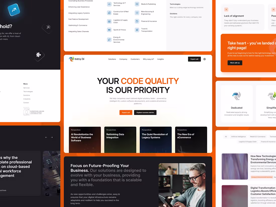 Cover image for Easy.bi: Corporate website for a business intelligence company