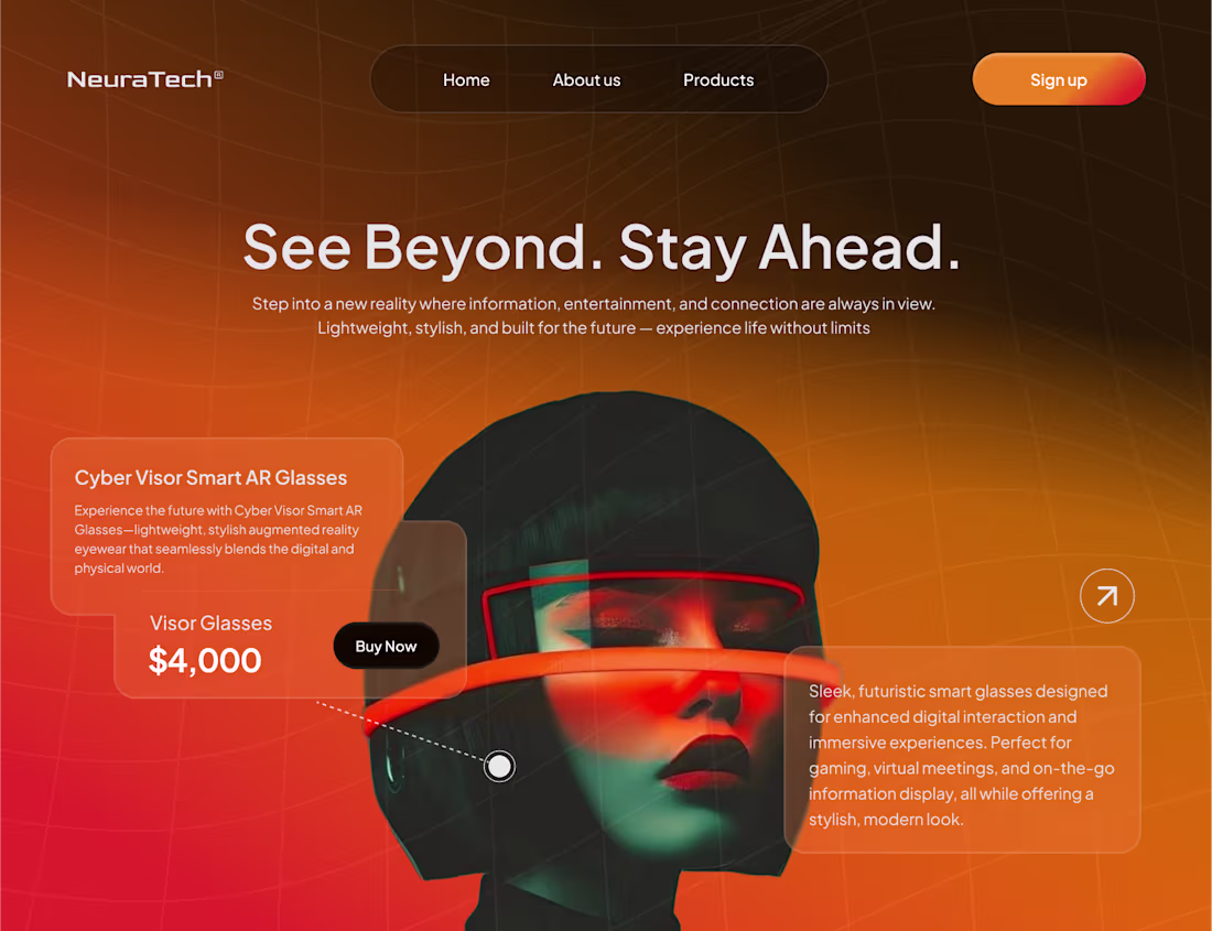 Cover image for NeuraTech Hero Page Design- Variations