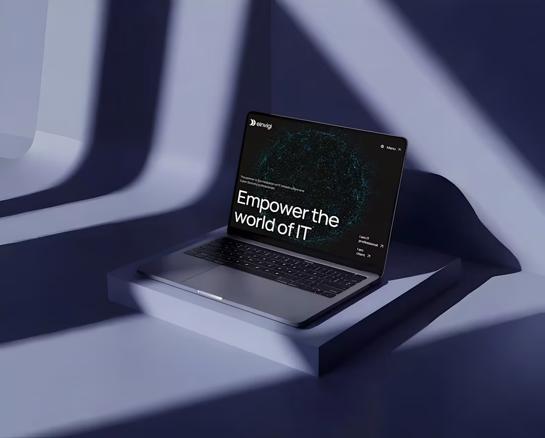 Cover image for Custom Webflow site for IT recruitment agency Einvigi