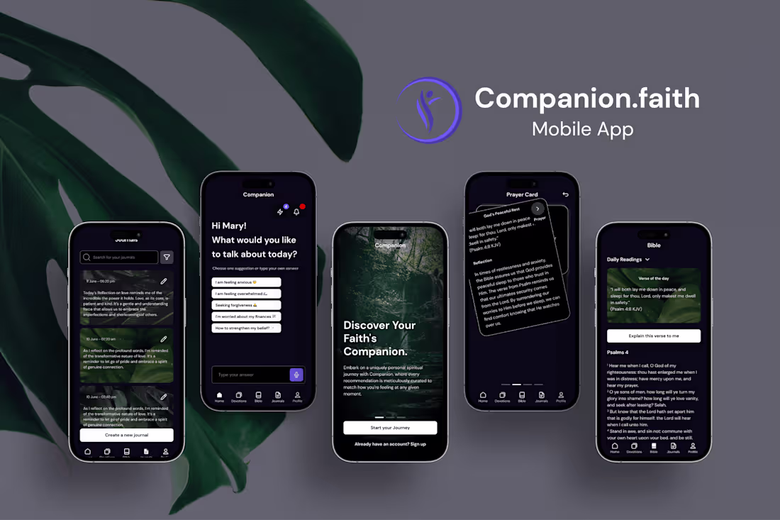 Cover image for [UI] ✝️ Companion Faith Mobile App