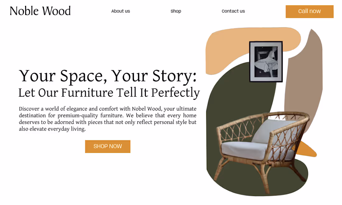 Cover image for NobleWood- UI landing page design 