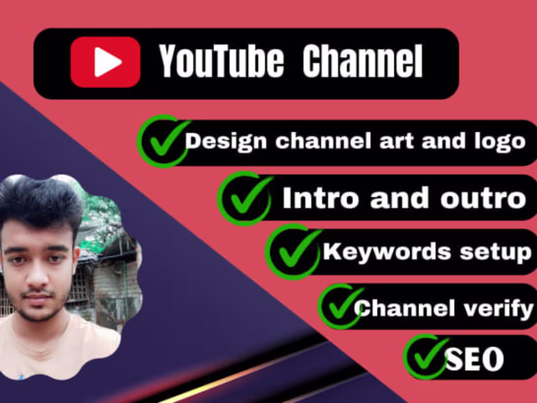 Cover image for I will create and setup YouTube channel 