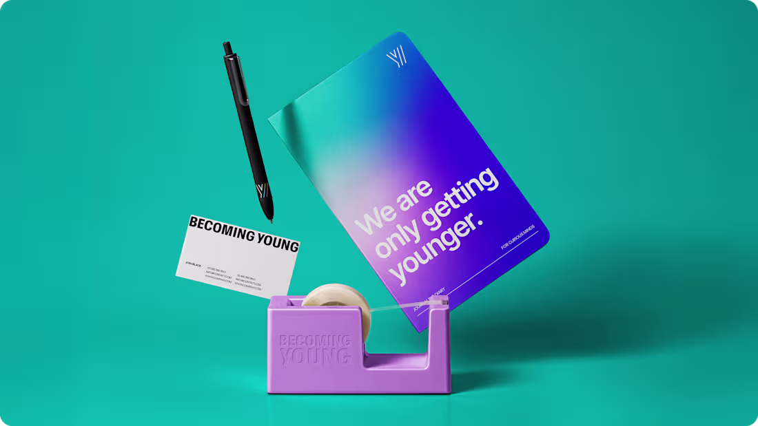 Cover image for Becoming Young | Branding