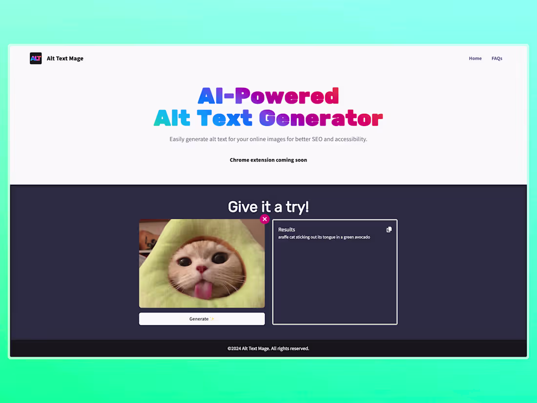 Cover image for Alt Text Mage: Alt Text Generator Web App