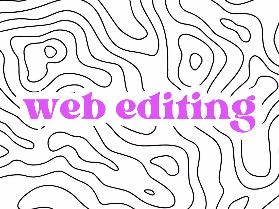 Cover image for Website Design/Editing