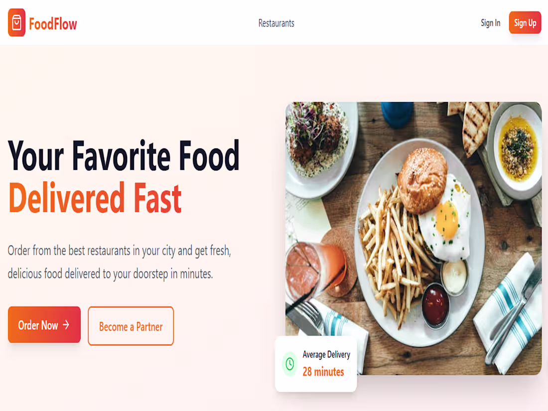 Cover image for FoodFlow Website Development