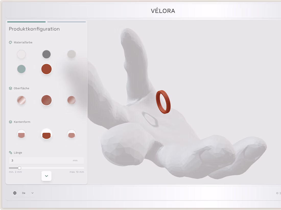 Cover image for VÉLORA - Ein interaktiver 3D-Ring Konfigurator