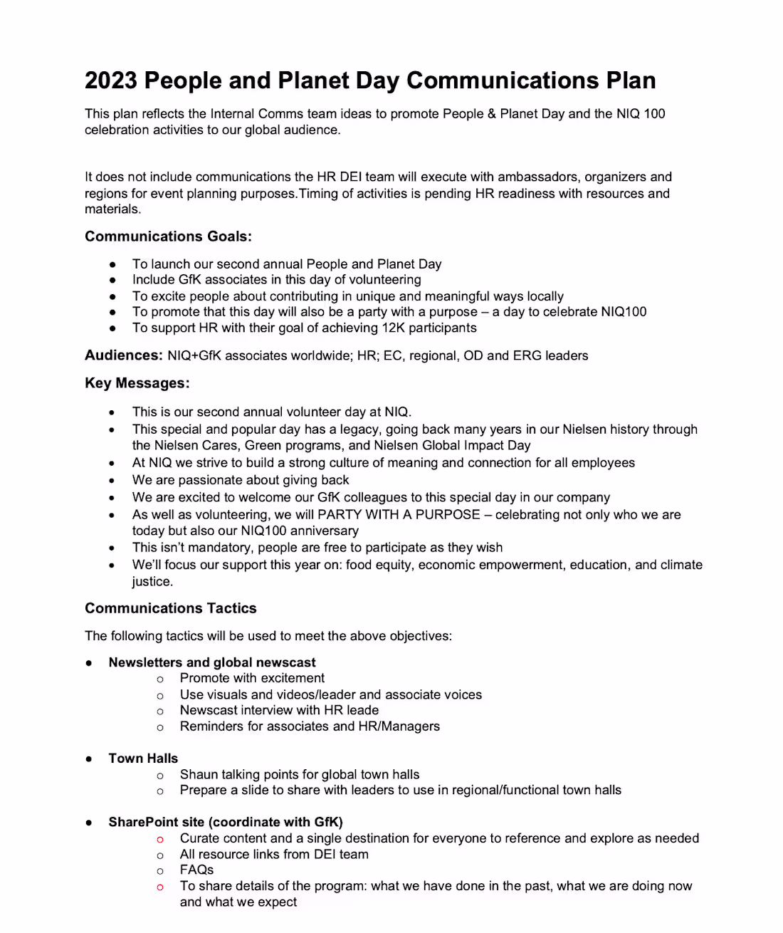 Cover image for An example of a communications