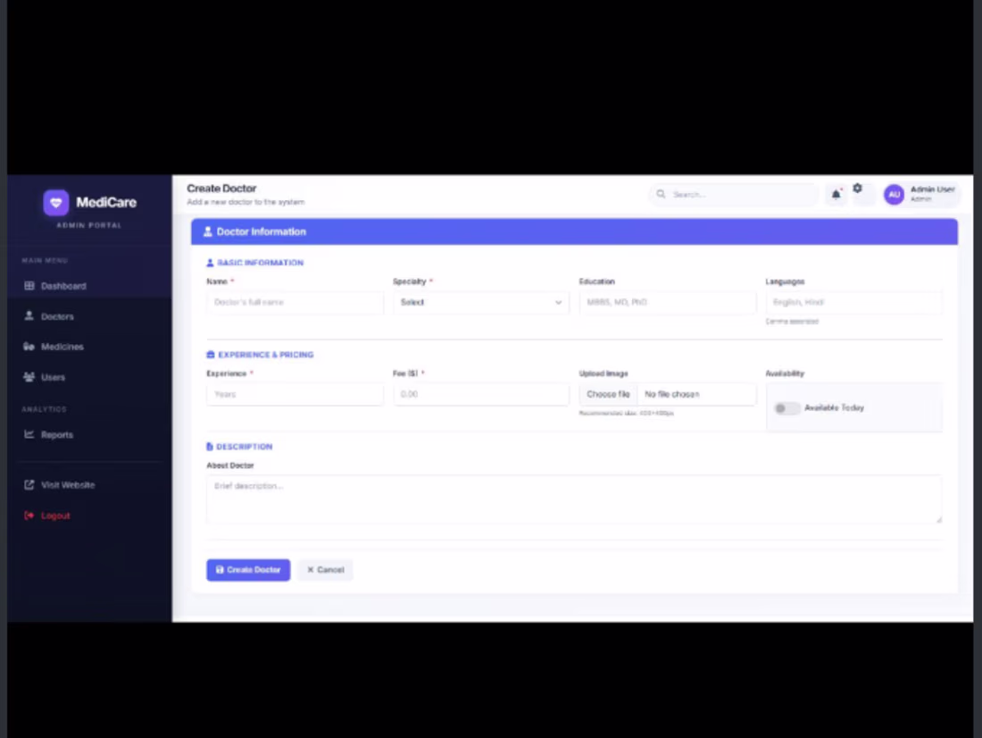 Cover image for Comprehensive ASP.NET Core MVC Healthcare Admin System