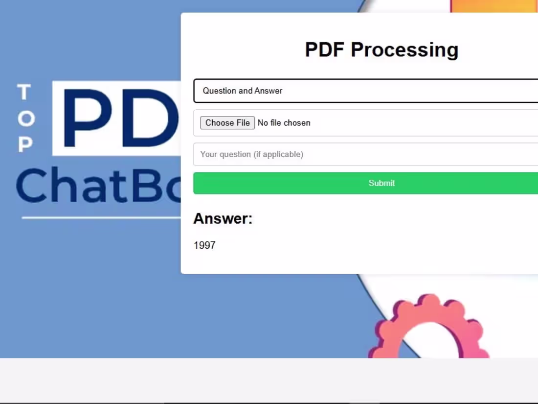 Cover image for PDF Chatbot 