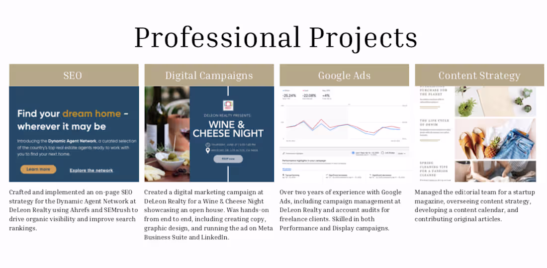 Cover image for Professional Projects