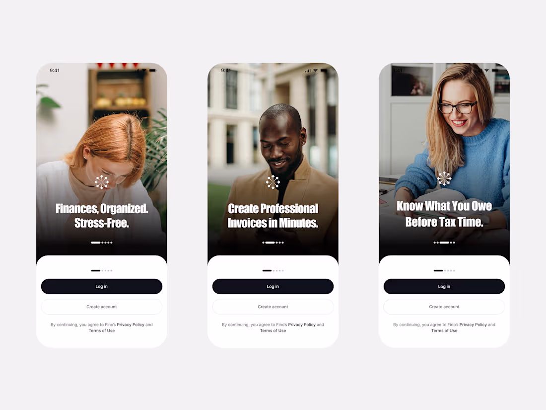 Cover image for Onboarding UI for an invoicing and tax management app. Pictu...
