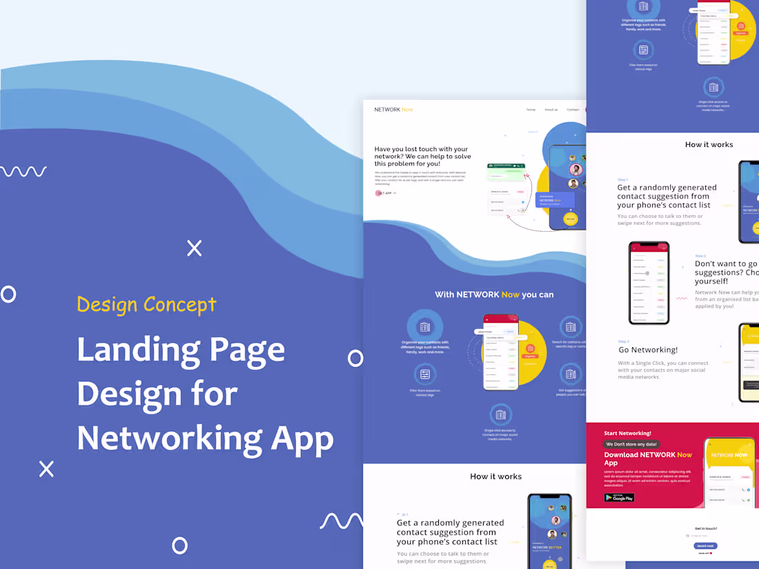 Cover image for Landing Page for Networking App