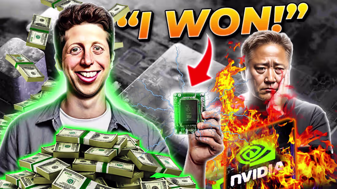 Cover image for Sam-Altman-Chip-Beats-NVIDIA - Thumbnail Design