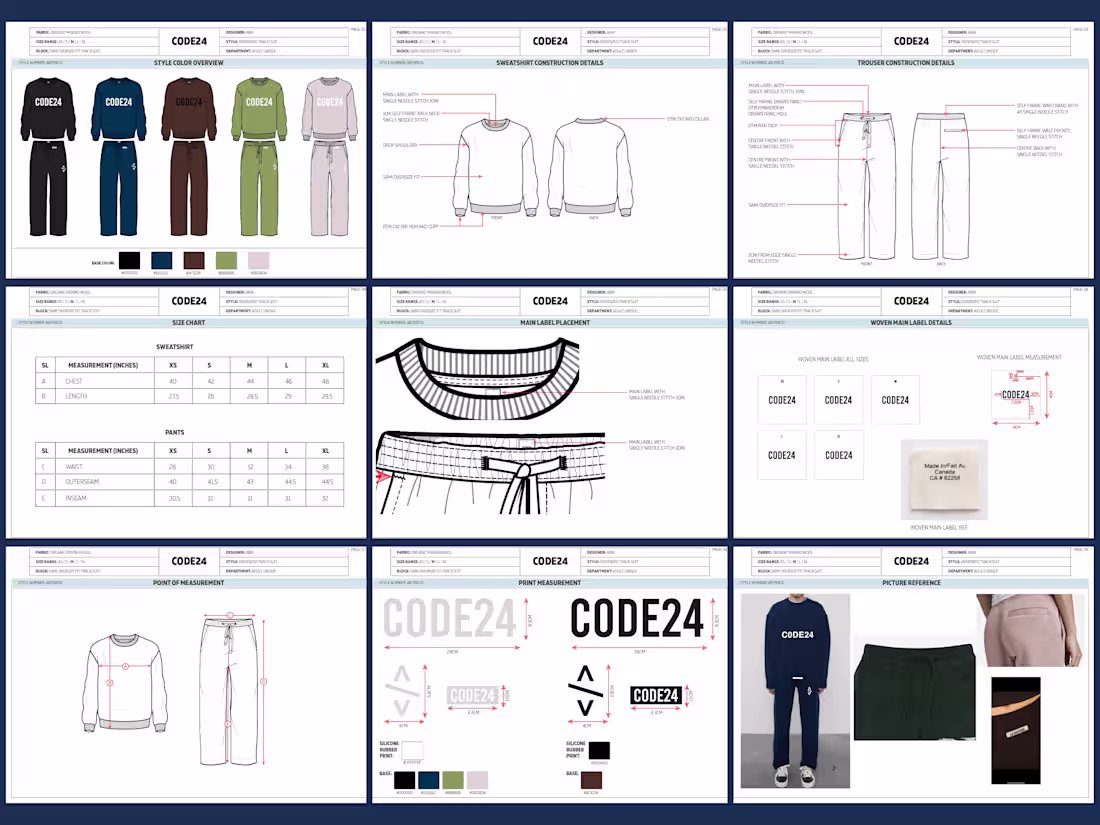 Cover image for Details of the Professional Factory-Based Fashion Tech Pack.