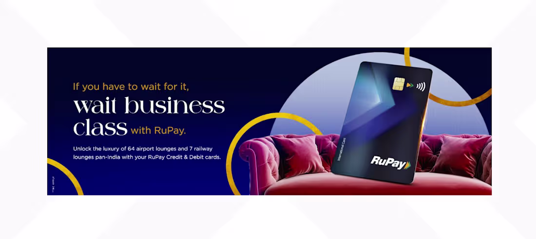 Cover image for Wait Business Class: Redefining Travel with RuPay Lounge Access