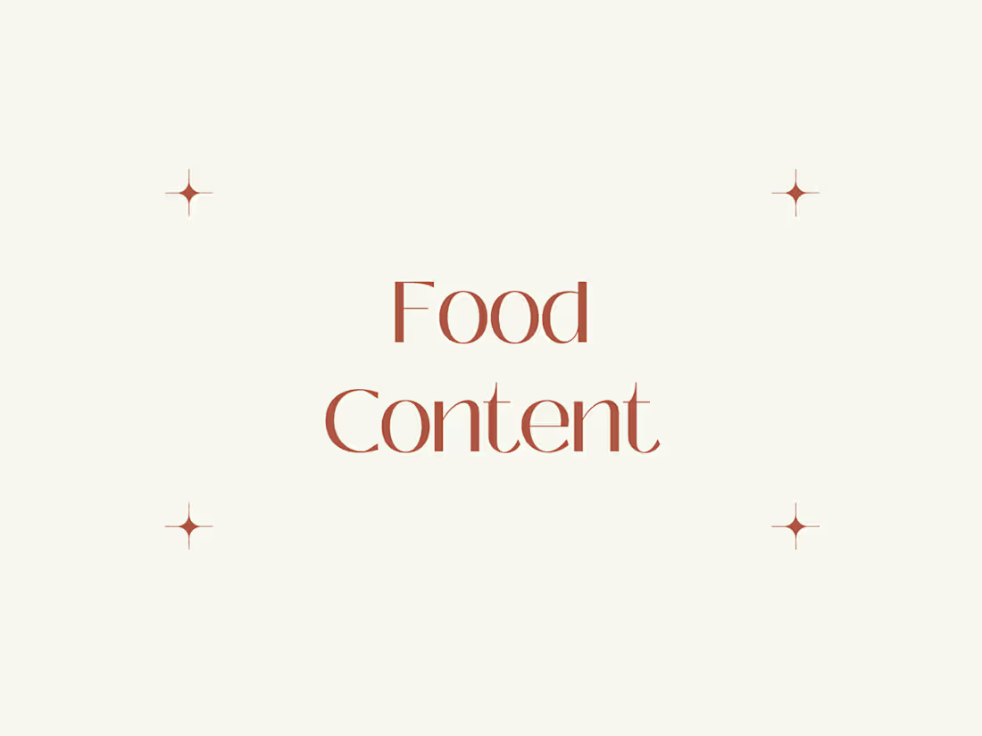 Cover image for Food Content