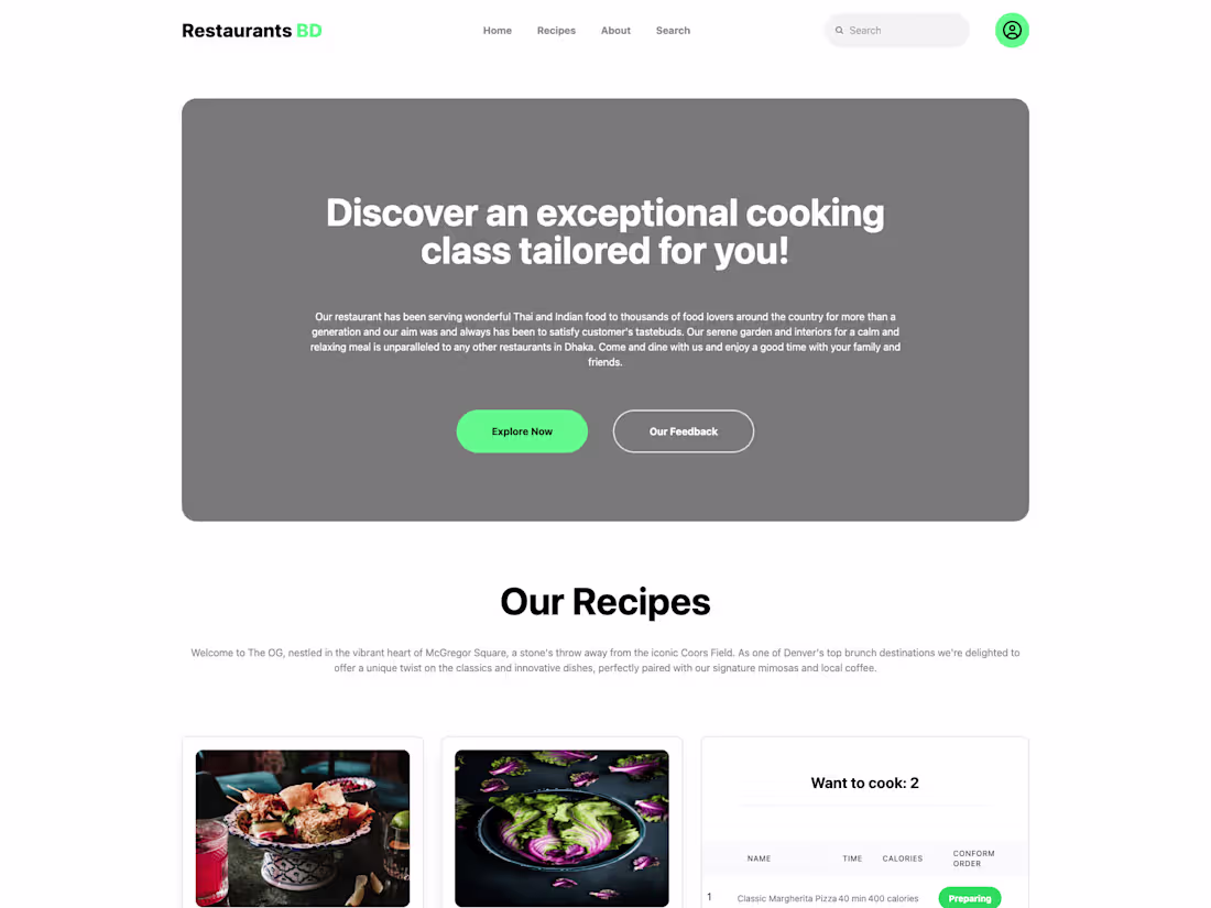 Cover image for Restaurant Website React.js